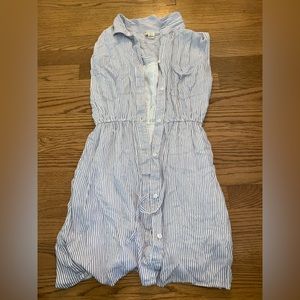 Japna Striped Button Up Dress, Size Extra Small